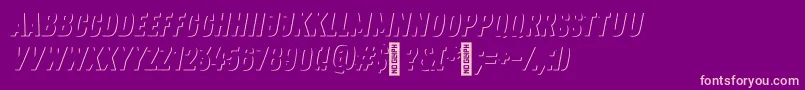 ZingrustdemoSh1 Font – Pink Fonts on Purple Background