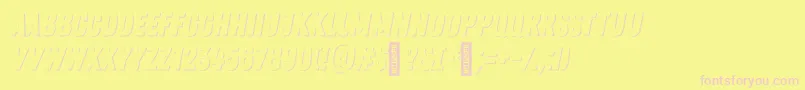 ZingrustdemoSh1 Font – Pink Fonts on Yellow Background