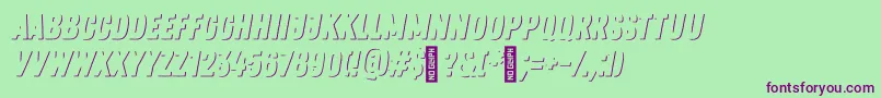 ZingrustdemoSh1 Font – Purple Fonts on Green Background