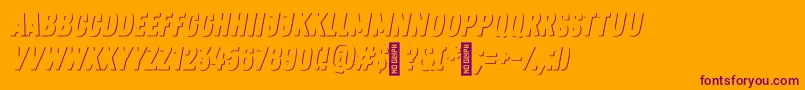 ZingrustdemoSh1 Font – Purple Fonts on Orange Background