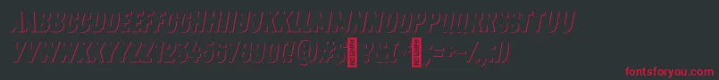 ZingrustdemoSh1-Schriftart – Rote Schriften auf schwarzem Hintergrund