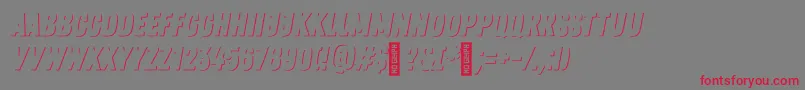 ZingrustdemoSh1 Font – Red Fonts on Gray Background