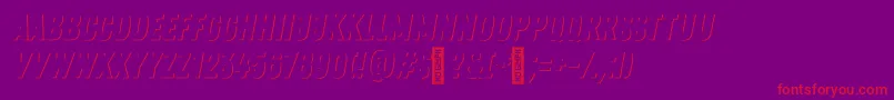 ZingrustdemoSh1 Font – Red Fonts on Purple Background