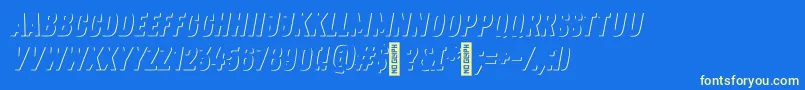 ZingrustdemoSh1 Font – Yellow Fonts on Blue Background