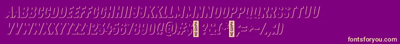 ZingrustdemoSh1 Font – Yellow Fonts on Purple Background