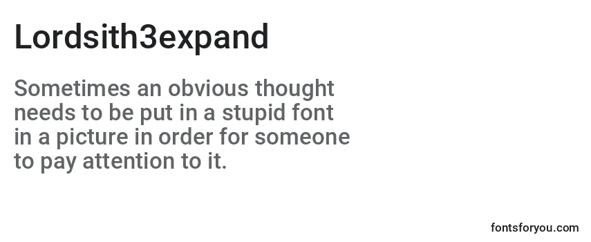 Lordsith3expand Font