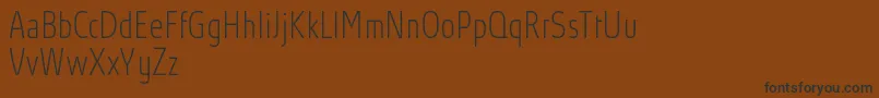 AbsolutProThincondensed Font – Black Fonts on Brown Background