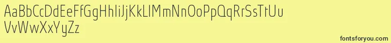 AbsolutProThincondensed Font – Black Fonts on Yellow Background