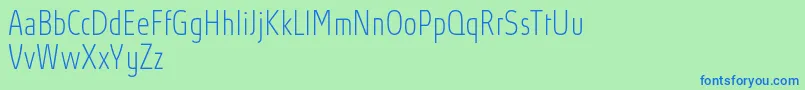 AbsolutProThincondensed Font – Blue Fonts on Green Background