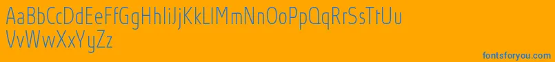 AbsolutProThincondensed Font – Blue Fonts on Orange Background
