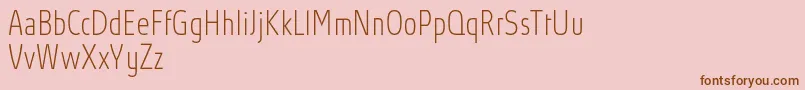AbsolutProThincondensed Font – Brown Fonts on Pink Background