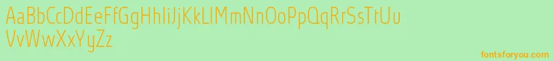 AbsolutProThincondensed Font – Orange Fonts on Green Background