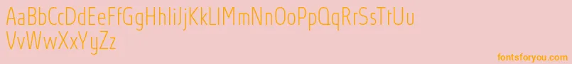 AbsolutProThincondensed Font – Orange Fonts on Pink Background