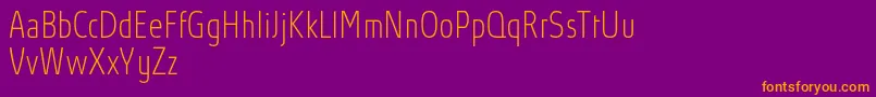 AbsolutProThincondensed Font – Orange Fonts on Purple Background