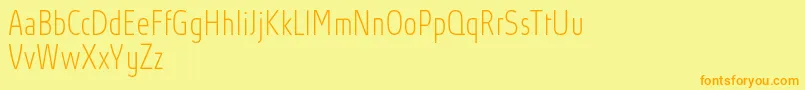 AbsolutProThincondensed Font – Orange Fonts on Yellow Background