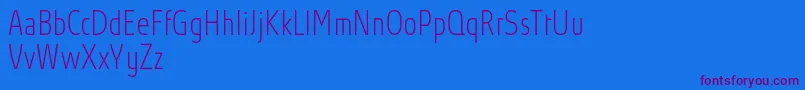 AbsolutProThincondensed Font – Purple Fonts on Blue Background