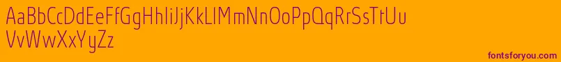 AbsolutProThincondensed Font – Purple Fonts on Orange Background