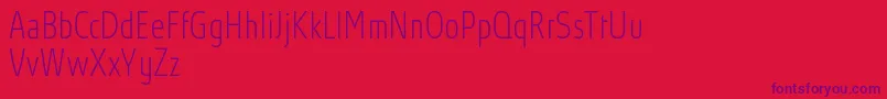 AbsolutProThincondensed Font – Purple Fonts on Red Background