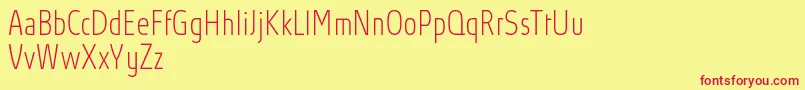 fuente AbsolutProThincondensed – Fuentes Rojas Sobre Fondo Amarillo