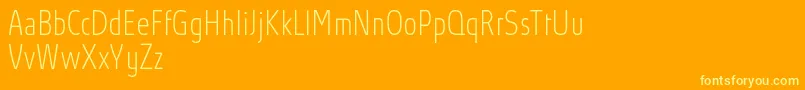 AbsolutProThincondensed Font – Yellow Fonts on Orange Background