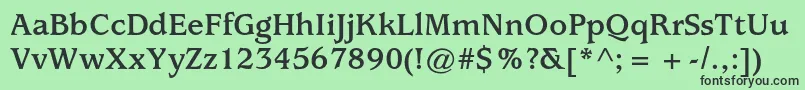 UsherwoodstdBold Font – Black Fonts on Green Background