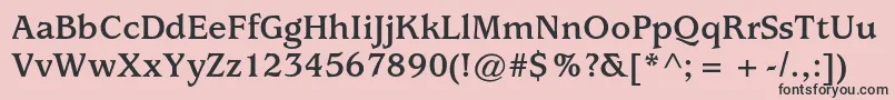 UsherwoodstdBold Font – Black Fonts on Pink Background