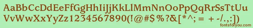 UsherwoodstdBold Font – Brown Fonts on Green Background