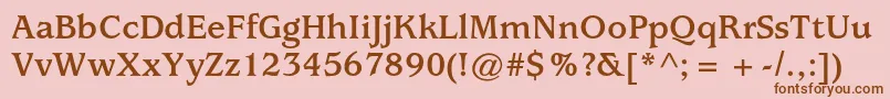 UsherwoodstdBold Font – Brown Fonts on Pink Background