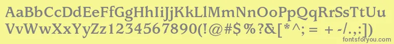 UsherwoodstdBold Font – Gray Fonts on Yellow Background