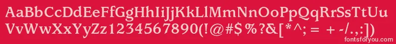 UsherwoodstdBold Font – Pink Fonts on Red Background