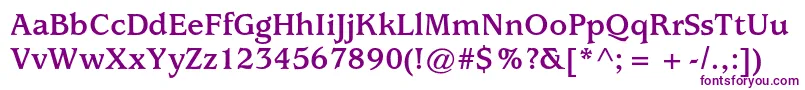 UsherwoodstdBold Font – Purple Fonts on White Background