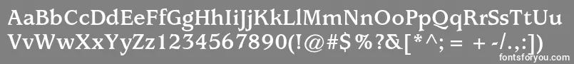 UsherwoodstdBold Font – White Fonts on Gray Background