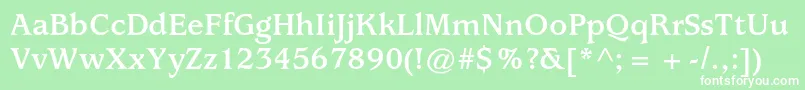 UsherwoodstdBold Font – White Fonts on Green Background