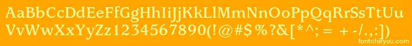 UsherwoodstdBold Font – Yellow Fonts on Orange Background