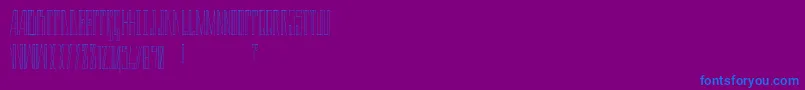 Czcionka Lione – niebieskie czcionki na fioletowym tle