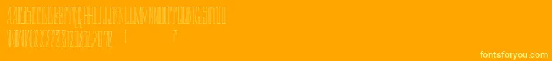 Fonte Lione – fontes amarelas em um fundo laranja