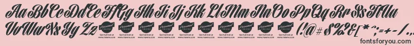 HarbellPersonalUse Font – Black Fonts on Pink Background