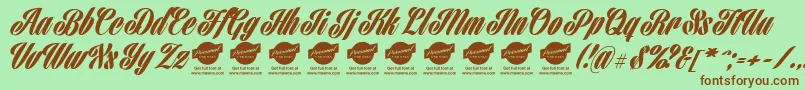 HarbellPersonalUse Font – Brown Fonts on Green Background