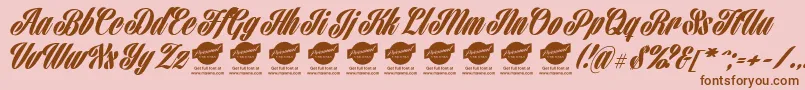 HarbellPersonalUse Font – Brown Fonts on Pink Background