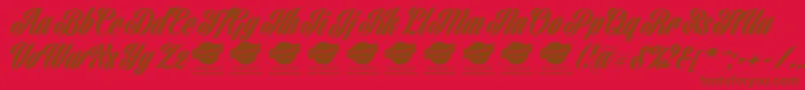 HarbellPersonalUse Font – Brown Fonts on Red Background