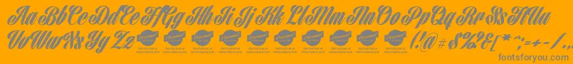 HarbellPersonalUse Font – Gray Fonts on Orange Background