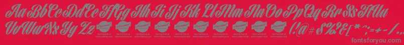 HarbellPersonalUse Font – Gray Fonts on Red Background
