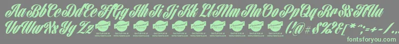 HarbellPersonalUse Font – Green Fonts on Gray Background
