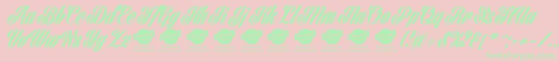 HarbellPersonalUse Font – Green Fonts on Pink Background