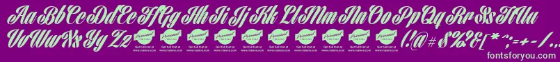 HarbellPersonalUse Font – Green Fonts on Purple Background