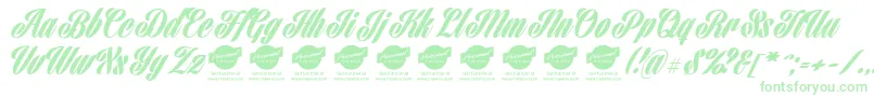 HarbellPersonalUse Font – Green Fonts on White Background