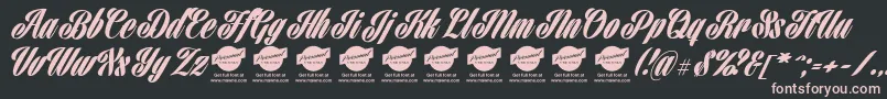 HarbellPersonalUse Font – Pink Fonts on Black Background