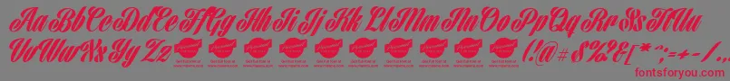 HarbellPersonalUse Font – Red Fonts on Gray Background