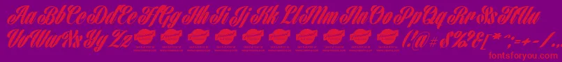 HarbellPersonalUse Font – Red Fonts on Purple Background