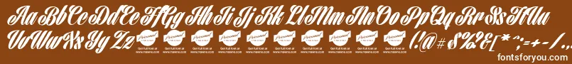 HarbellPersonalUse Font – White Fonts on Brown Background